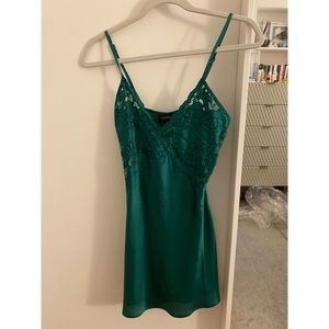 Forest Green Slip Dress- Majorelle